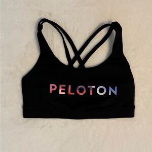 Lululemon x Peloton Sports Bra, Medium Support, Black, Size 6